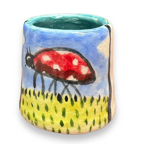 Stacy Lambert 1.25" Toothpick Holder Ladybug DP4182